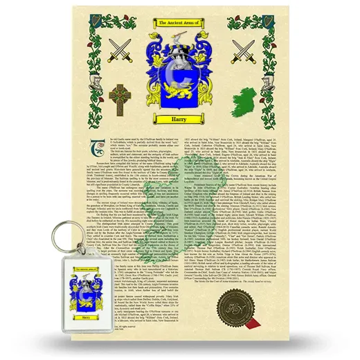 Harry Armorial History and Keychain Package