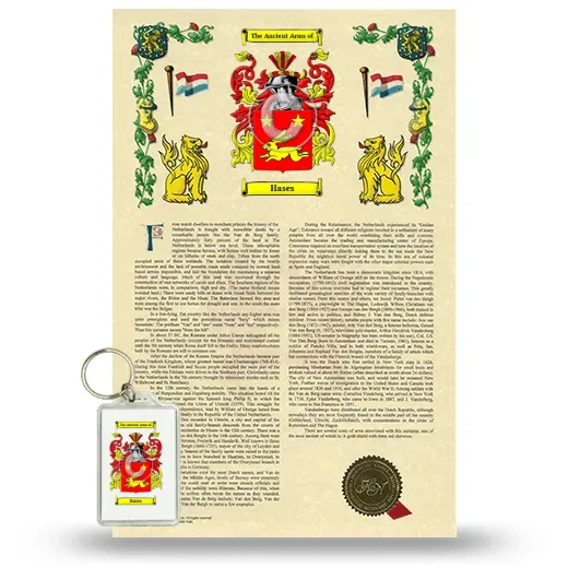 Hases Armorial History and Keychain Package
