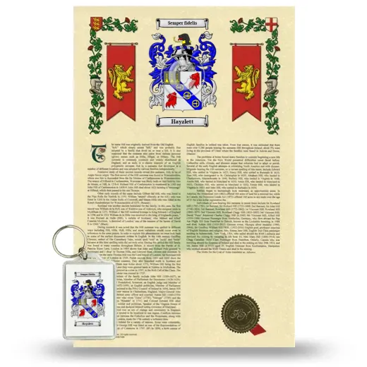 Hayzlett Armorial History and Keychain Package