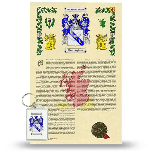 Heartingham Armorial History and Keychain Package