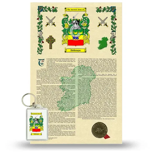 Hefernyn Armorial History and Keychain Package