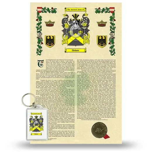 Heiner Armorial History and Keychain Package