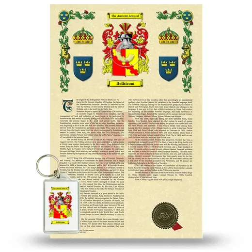 Hellstrom Armorial History and Keychain Package