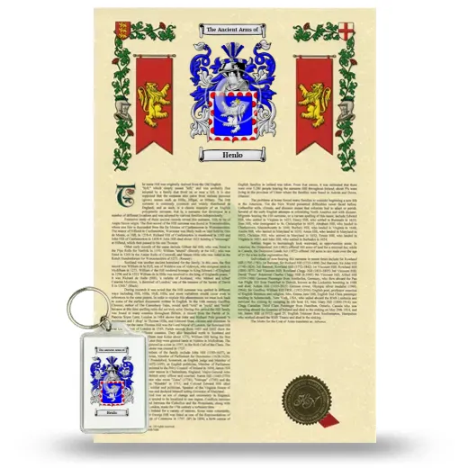 Henlo Armorial History and Keychain Package