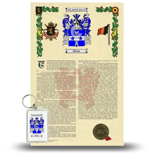 Hetzer Armorial History and Keychain Package