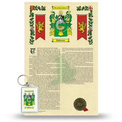 Hickerson Armorial History and Keychain Package