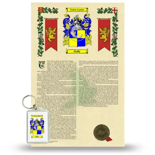 Hodly Armorial History and Keychain Package