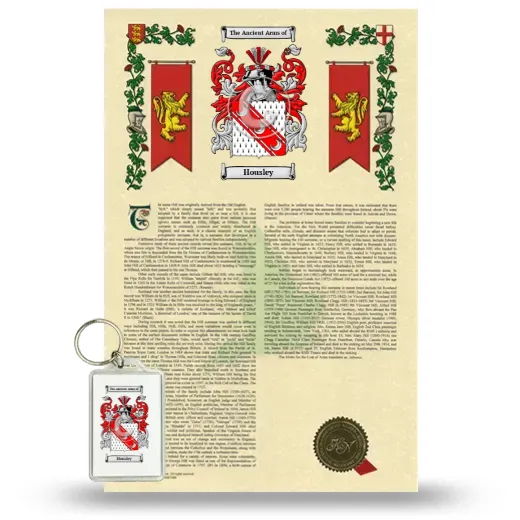 Housley Armorial History and Keychain Package