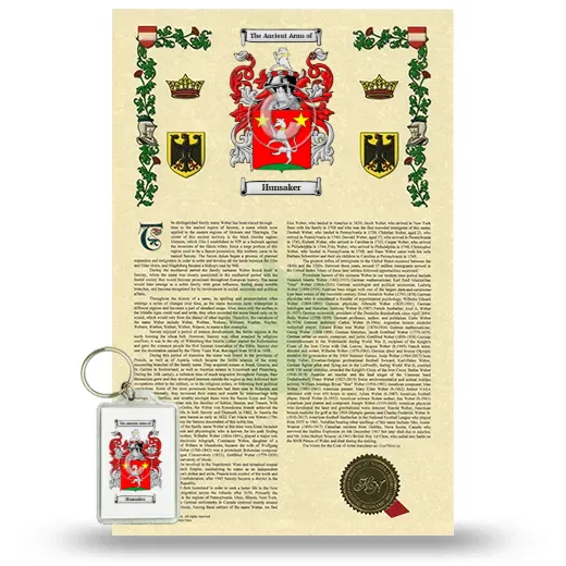 Hunsaker Armorial History and Keychain Package