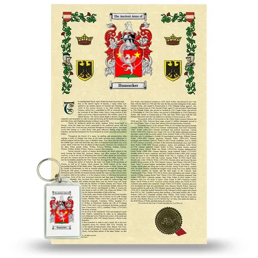 Hunsucker Armorial History and Keychain Package