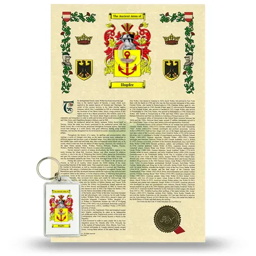 Hupfer Armorial History and Keychain Package