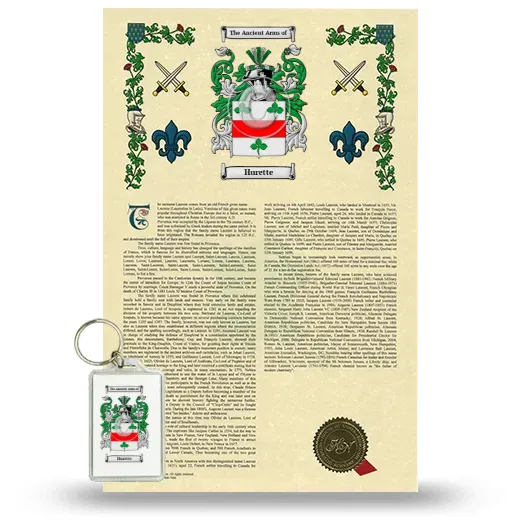 Hurette Armorial History and Keychain Package