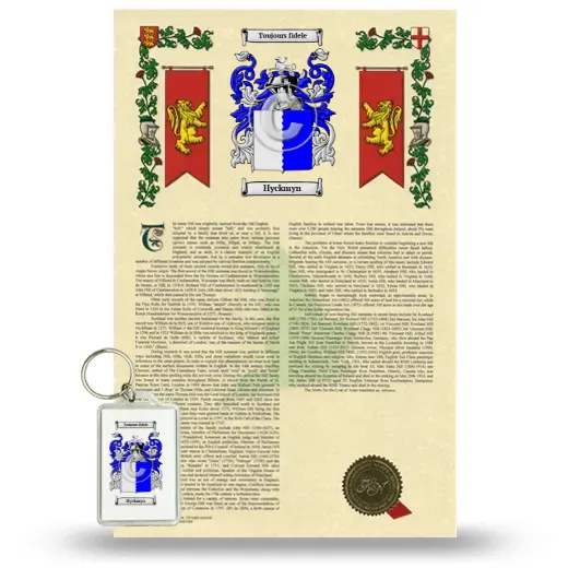 Hyckmyn Armorial History and Keychain Package