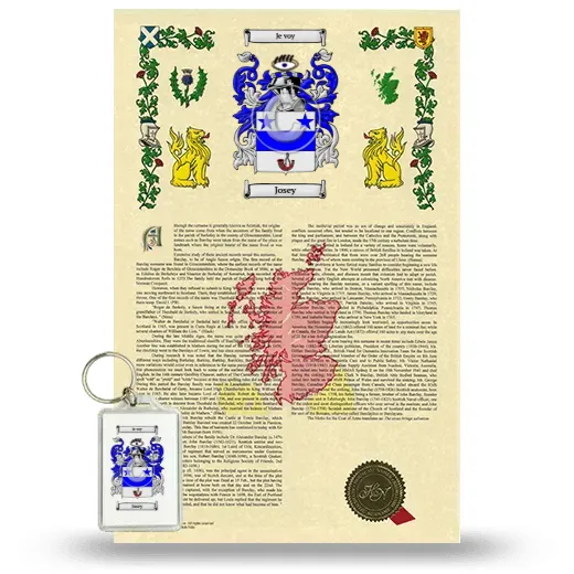 Josey Armorial History and Keychain Package