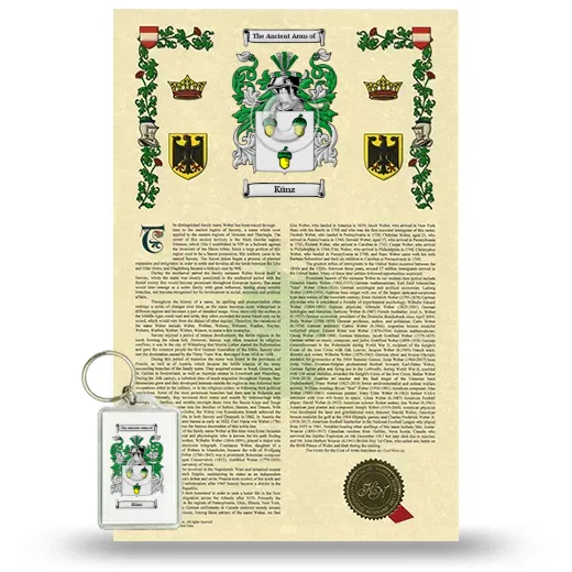 Künz Armorial History and Keychain Package