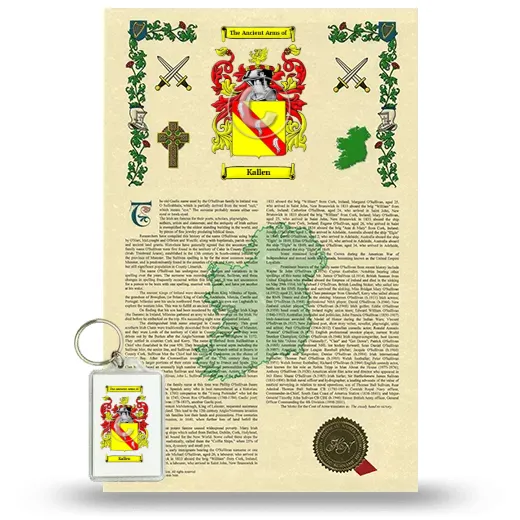 Kallen Armorial History and Keychain Package
