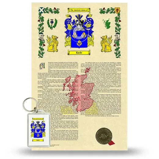 Karle Armorial History and Keychain Package