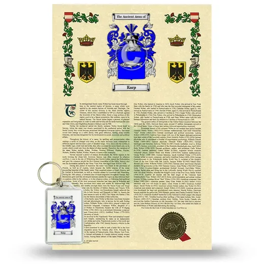 Karp Armorial History and Keychain Package
