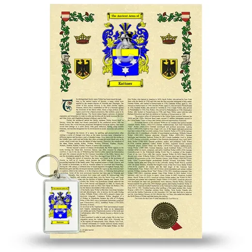 Kattner Armorial History and Keychain Package