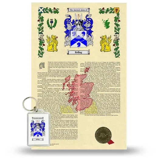 Kellog Armorial History and Keychain Package