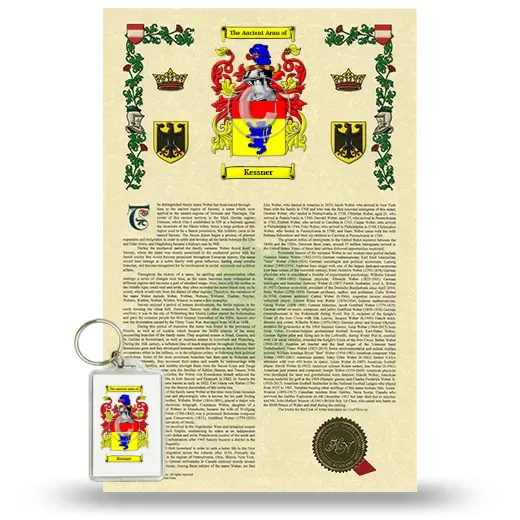 Kessner Armorial History and Keychain Package