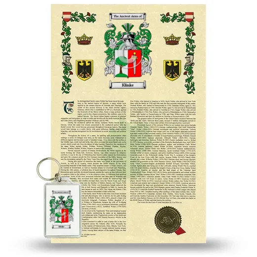 Klinke Armorial History and Keychain Package