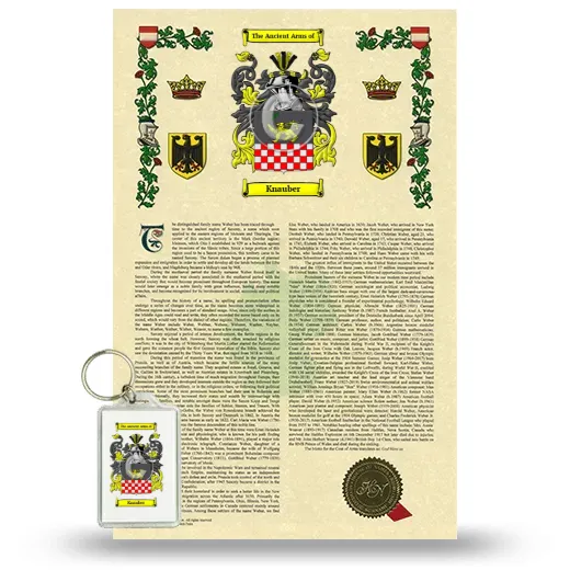 Knauber Armorial History and Keychain Package