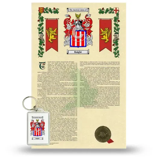 Knight Armorial History and Keychain Package