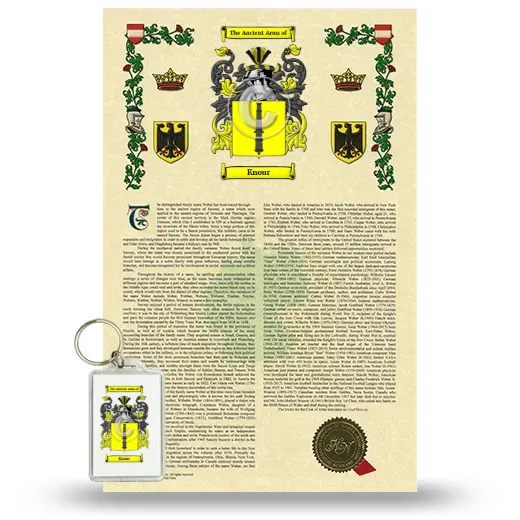 Knour Armorial History and Keychain Package