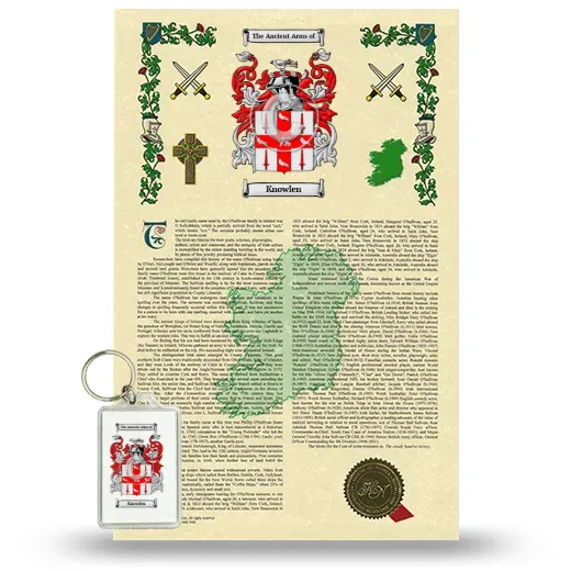 Knowlen Armorial History and Keychain Package