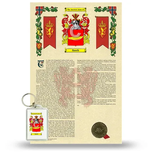 Knuth Armorial History and Keychain Package