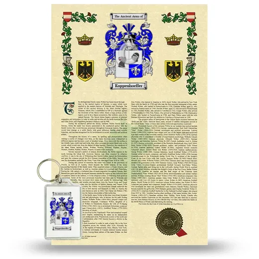 Koppenhoeffer Armorial History and Keychain Package