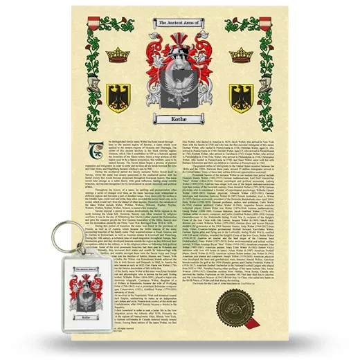 Kothe Armorial History and Keychain Package