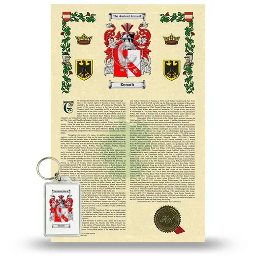Kunath Armorial History and Keychain Package
