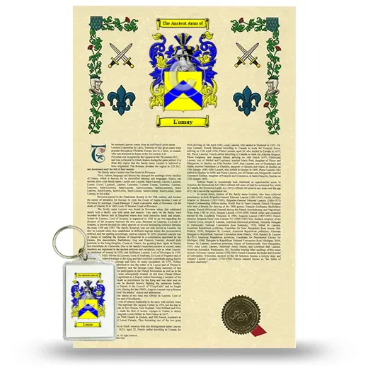 L'amay Armorial History and Keychain Package