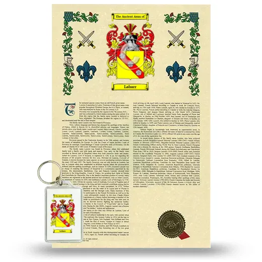 Labarr Armorial History and Keychain Package