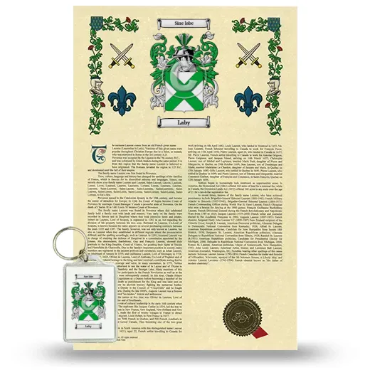 Laby Armorial History and Keychain Package