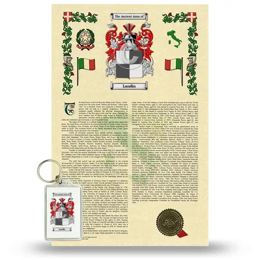 Landin Armorial History and Keychain Package