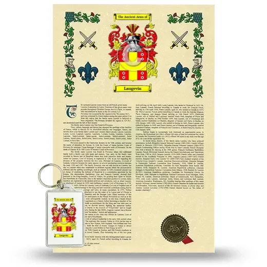 Langevin Armorial History and Keychain Package
