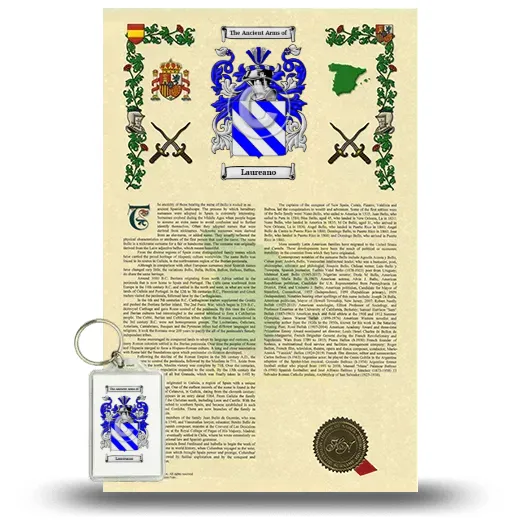 Laureano Armorial History and Keychain Package