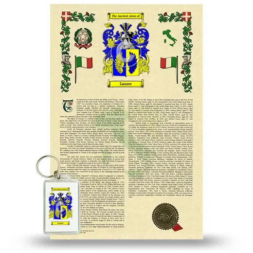 Lazzer Armorial History and Keychain Package