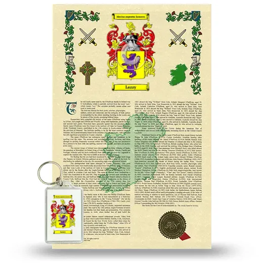 Lazzy Armorial History and Keychain Package