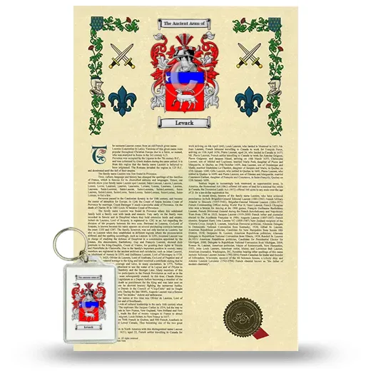 Levack Armorial History and Keychain Package