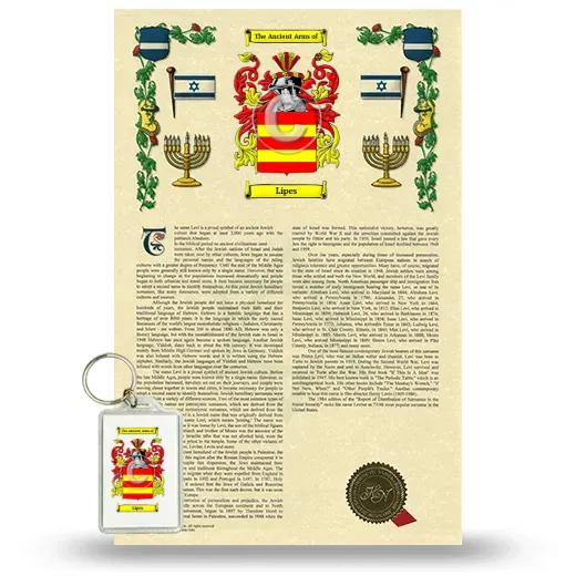 Lipes Armorial History and Keychain Package