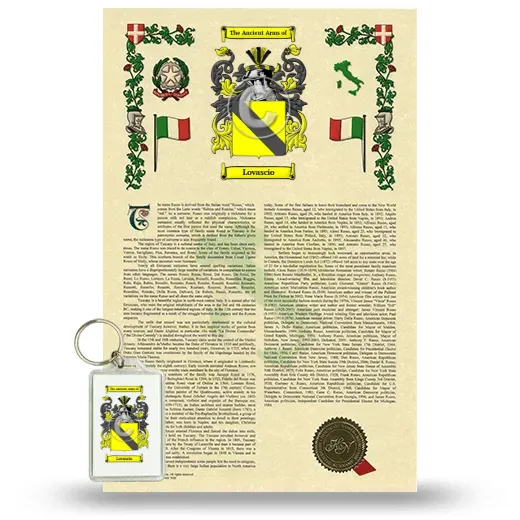 Lovascio Armorial History and Keychain Package