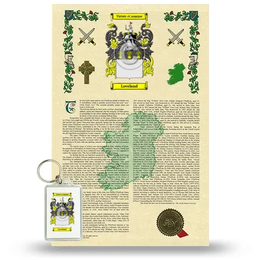 Loveland Armorial History and Keychain Package