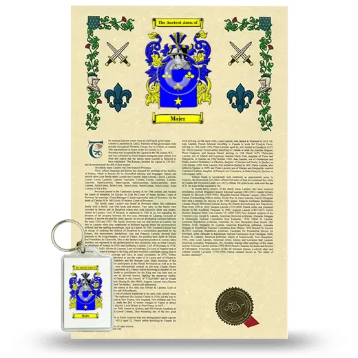 Majer Armorial History and Keychain Package