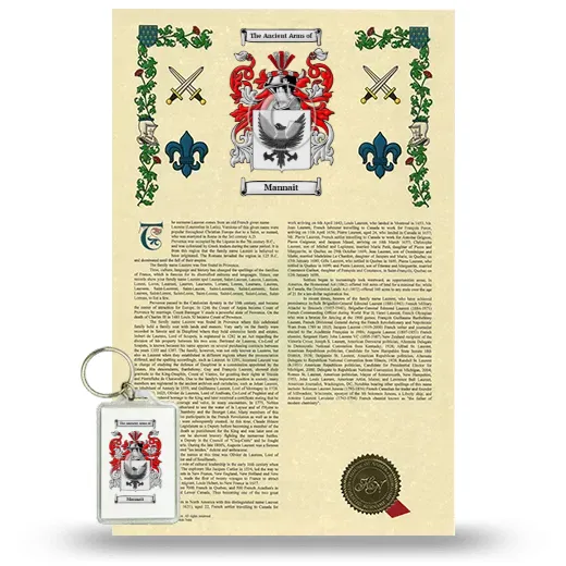 Mannait Armorial History and Keychain Package