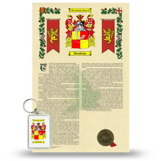 Mansbrage Armorial History and Keychain Package