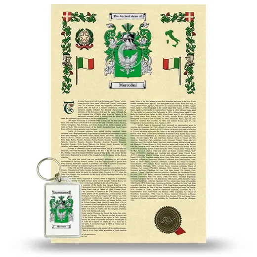 Marcolini Armorial History and Keychain Package